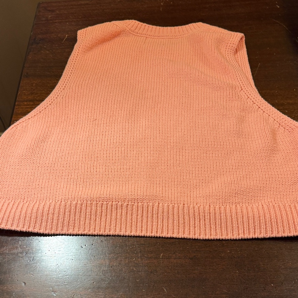 NWOT BDG Ibiza 1976 Peach Knit Vest | Retro Boho Coastal Cowgirl Cropped L - Picture 9 of 9